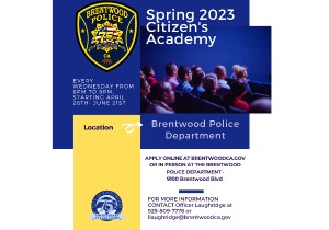 Spring 2023 Citizen's Academy