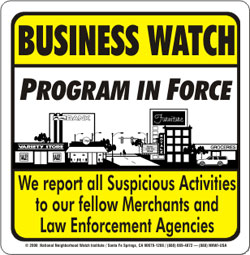 Business Watch Sign